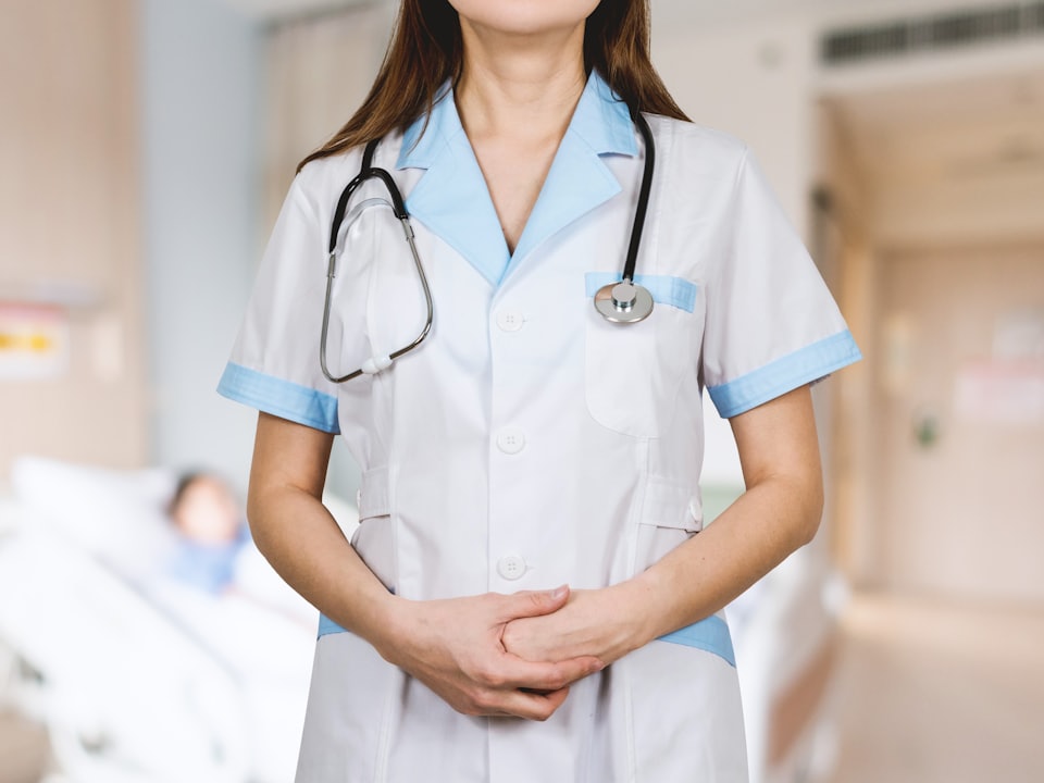 Étudiante infirmière en stage
